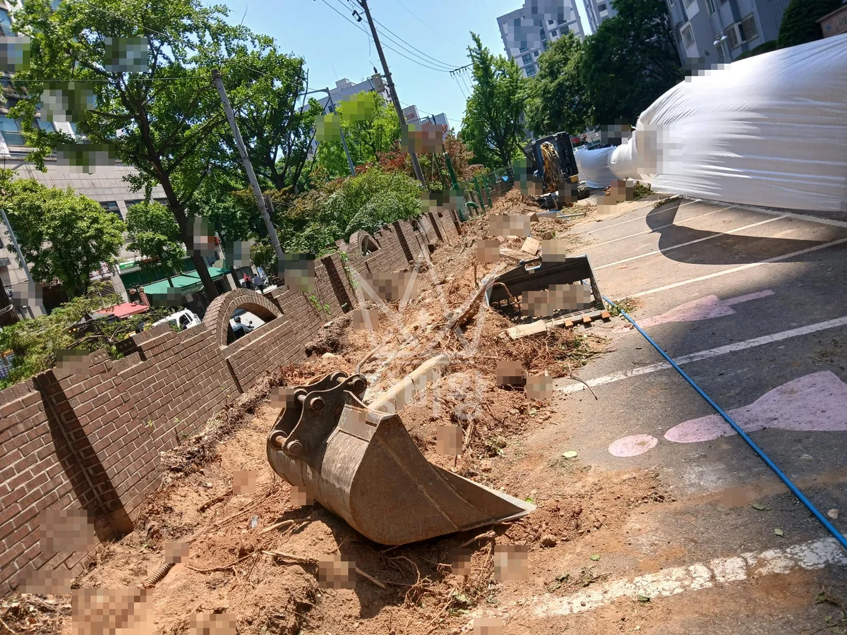 광주 포크레인 터파기 작업 현장