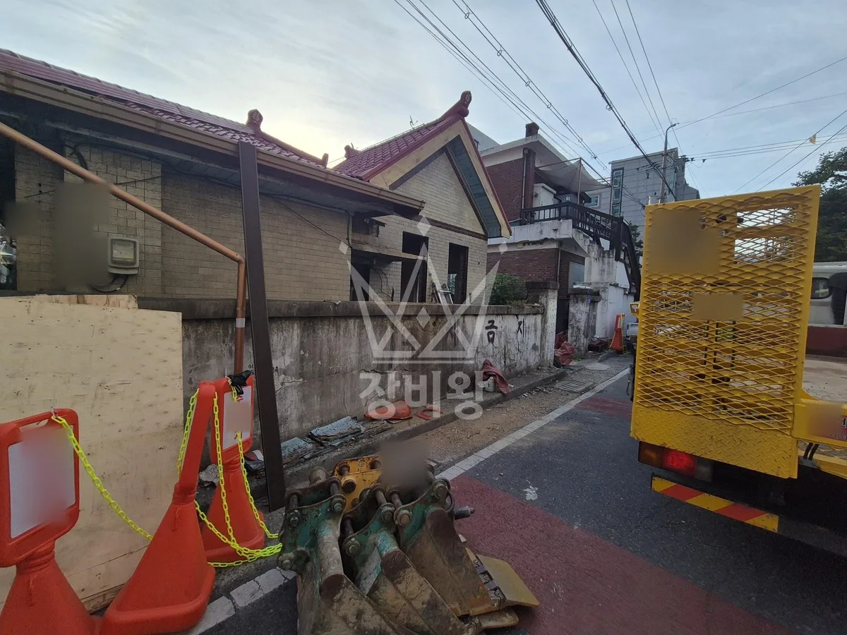 대전 중구 포크레인 터파기 작업 현장