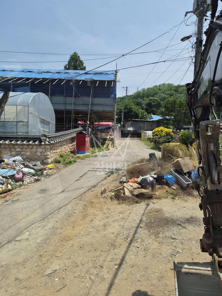 부산 북구 포크레인 배관 작업 현장