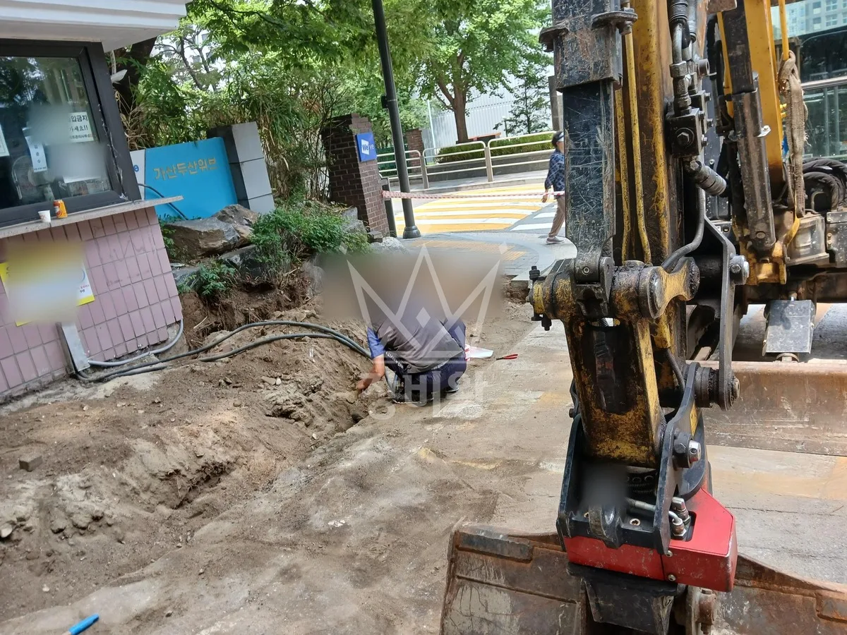 서울 동작구 포크레인 터파기 작업 현장