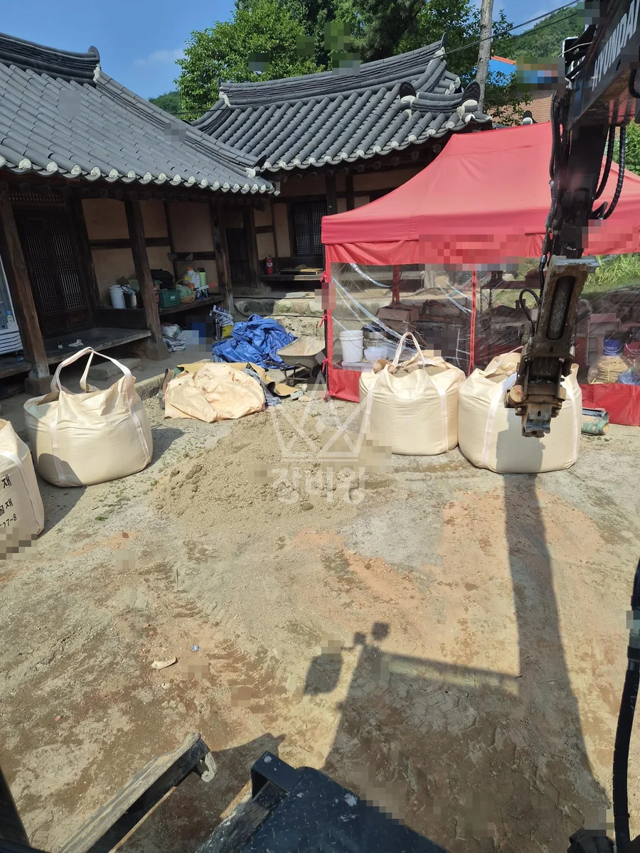 경기 부천시소사구 포크레인 배관 작업 현장