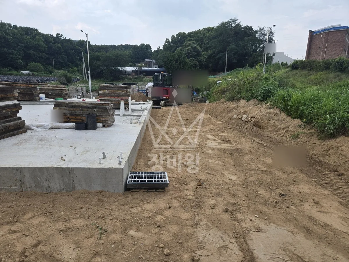 제주 제주시 용담일동 포크레인 배관 작업 현장
