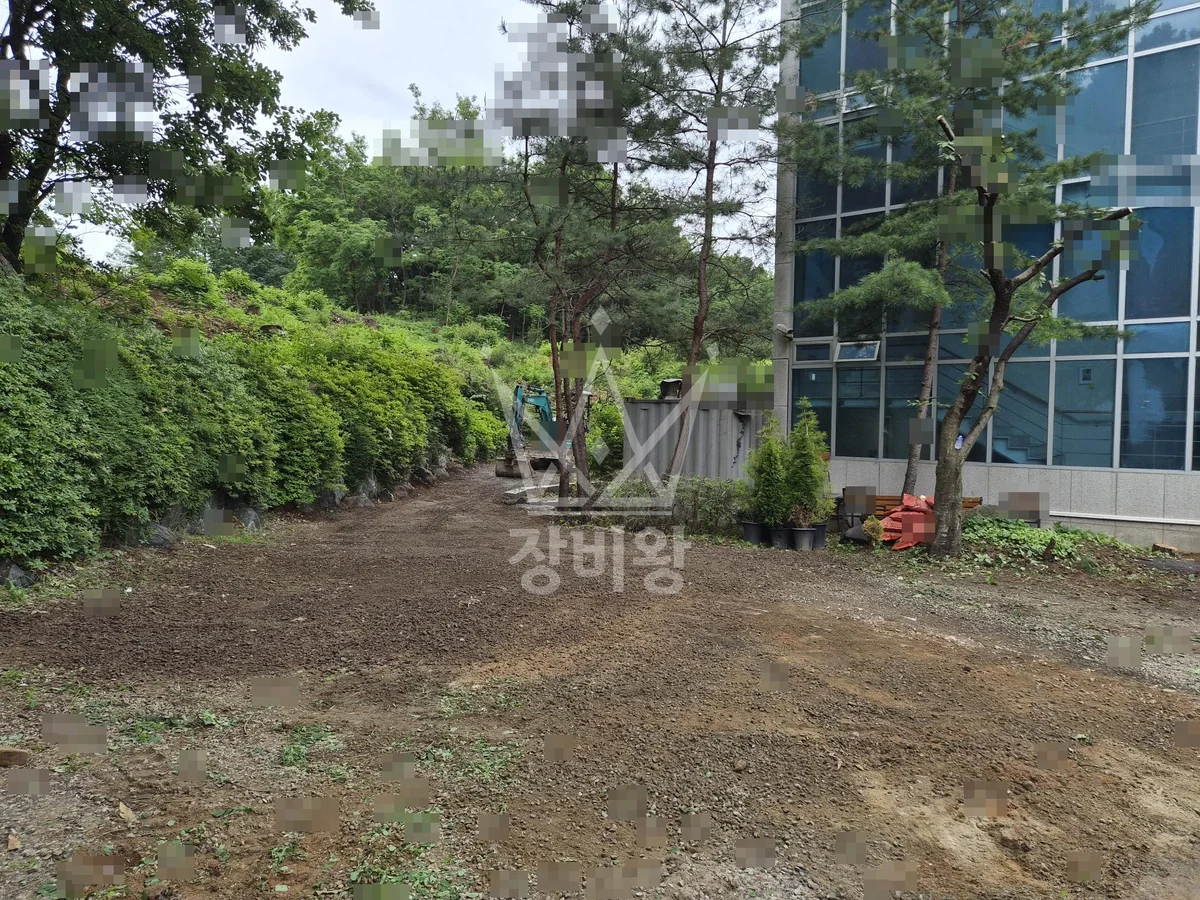 경기 용인시수지구 포크레인 정화조 작업 현장
