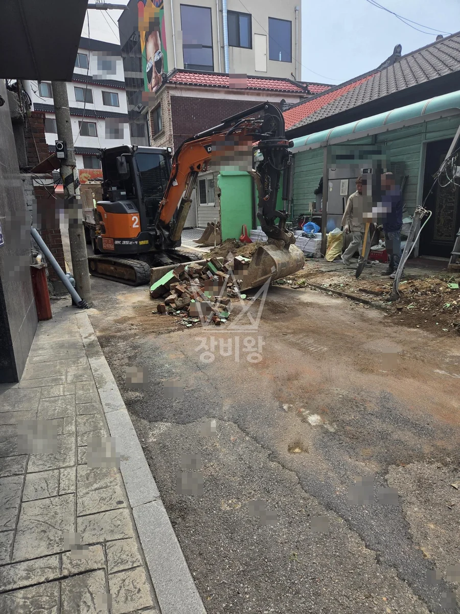 인천 강화군 포크레인 터파기 작업 현장