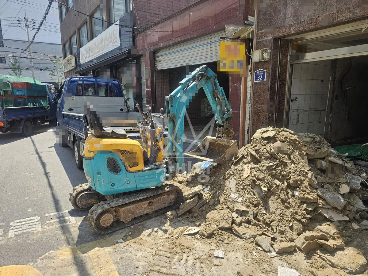 세종 포크레인 기초 작업 현장