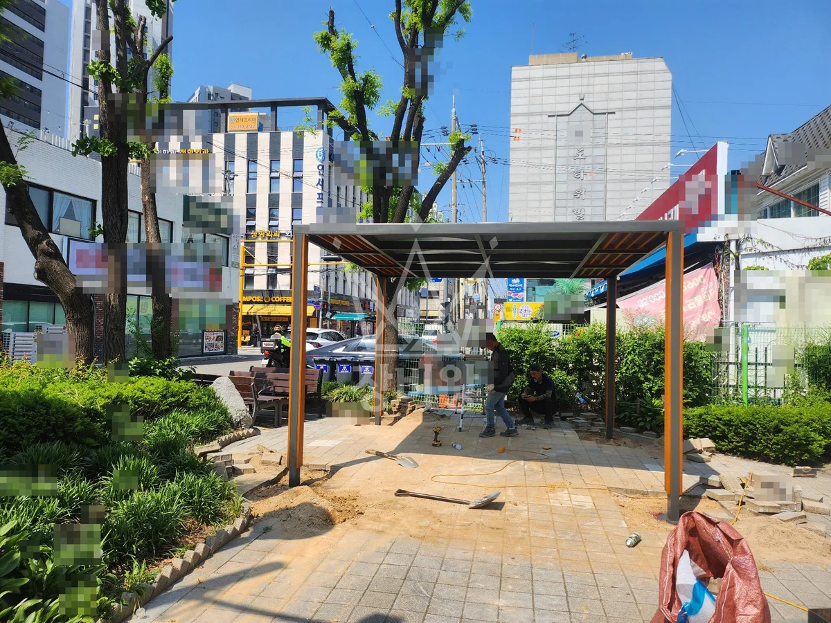 인천 포크레인 기초 작업 현장