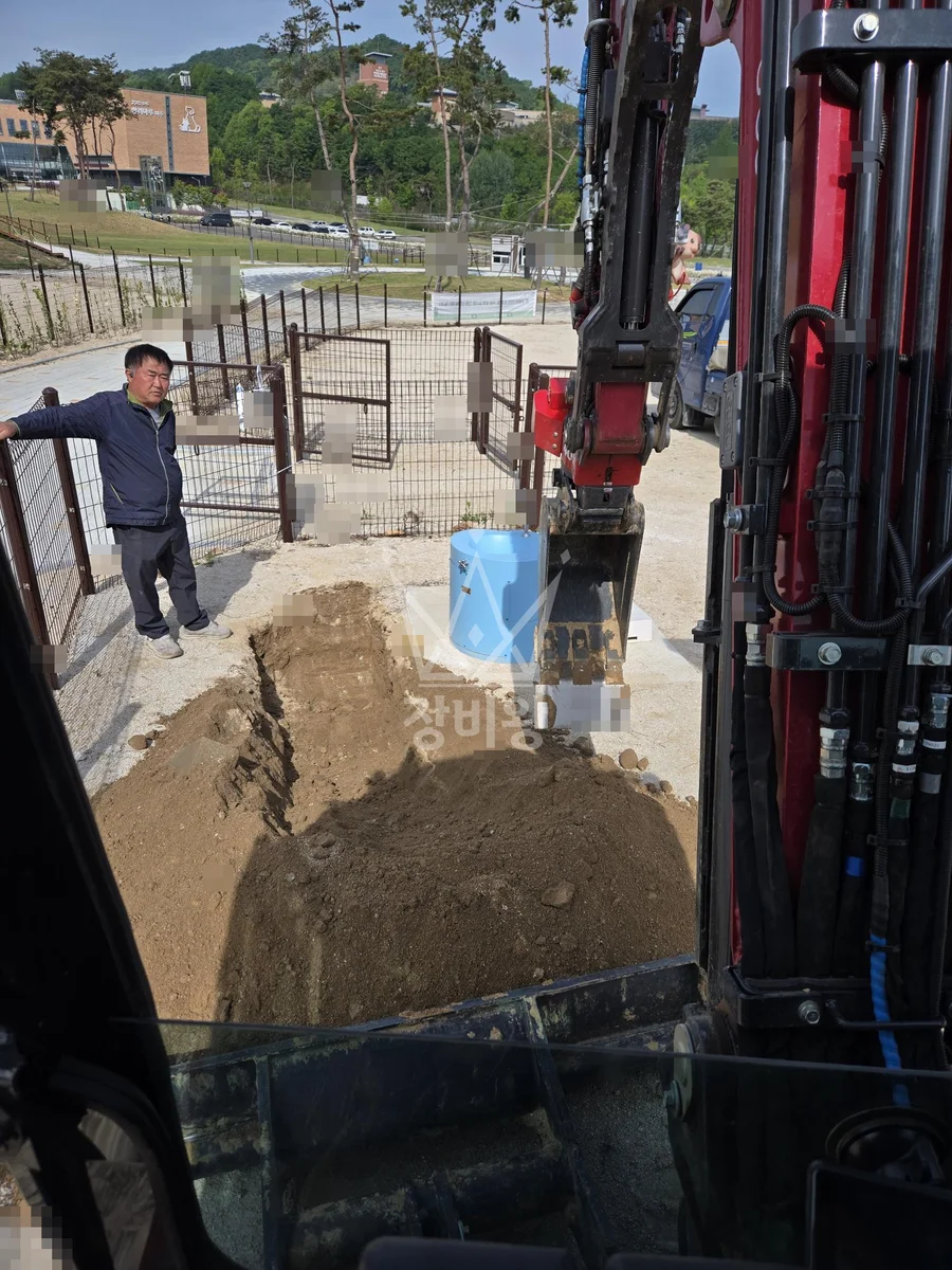 경기 가평군 설악면 포크레인 농지 작업 현장