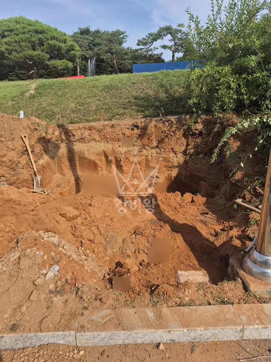 부산 사상구 포크레인 배관 작업 현장
