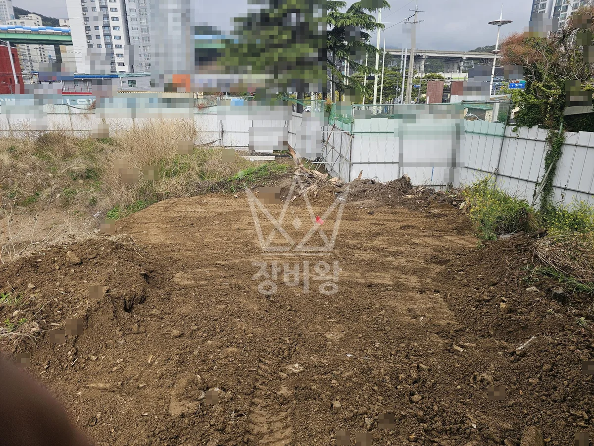 부산 해운대구 포크레인 배관 작업 현장