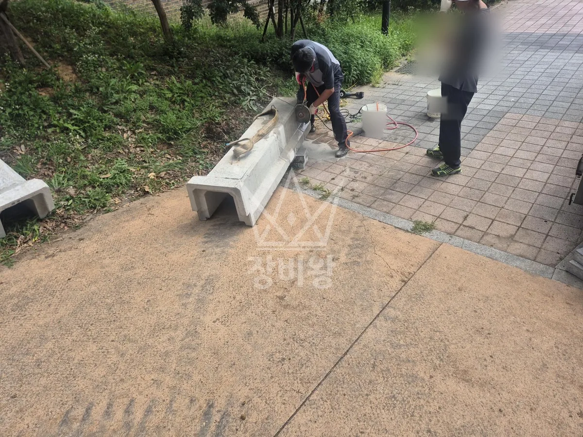 제주 서귀포시 포크레인 도로 작업 현장