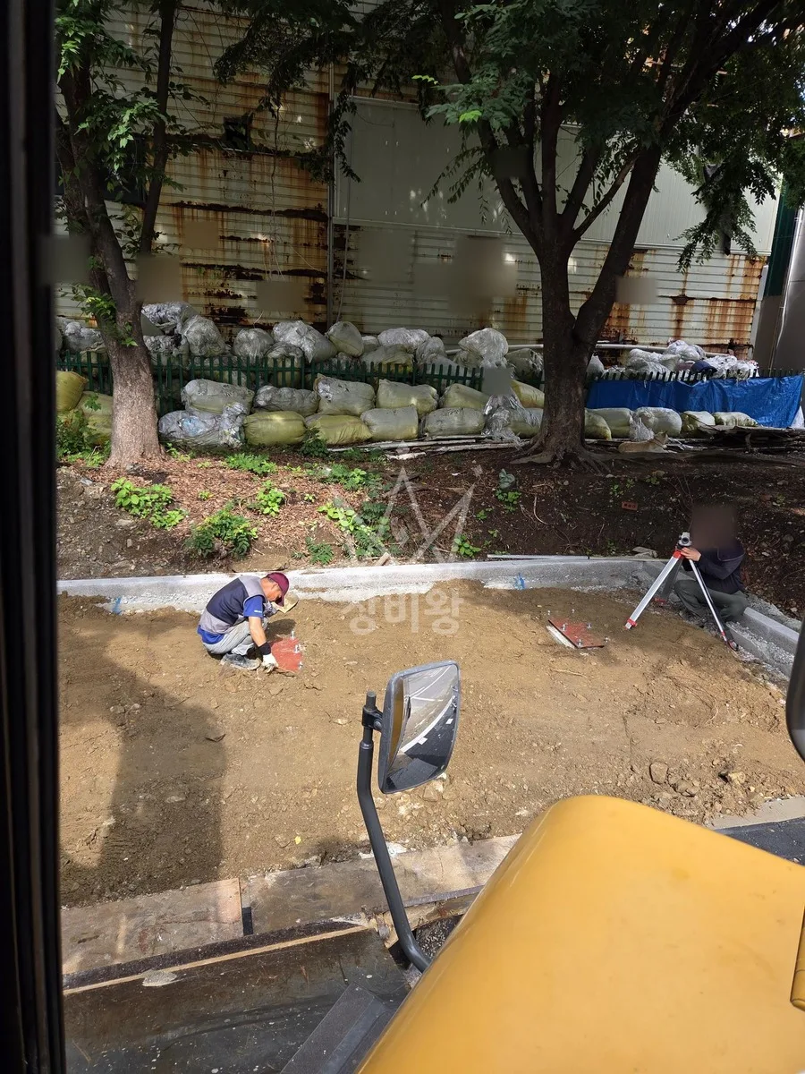 부산 해운대구 포크레인 터파기 작업 현장