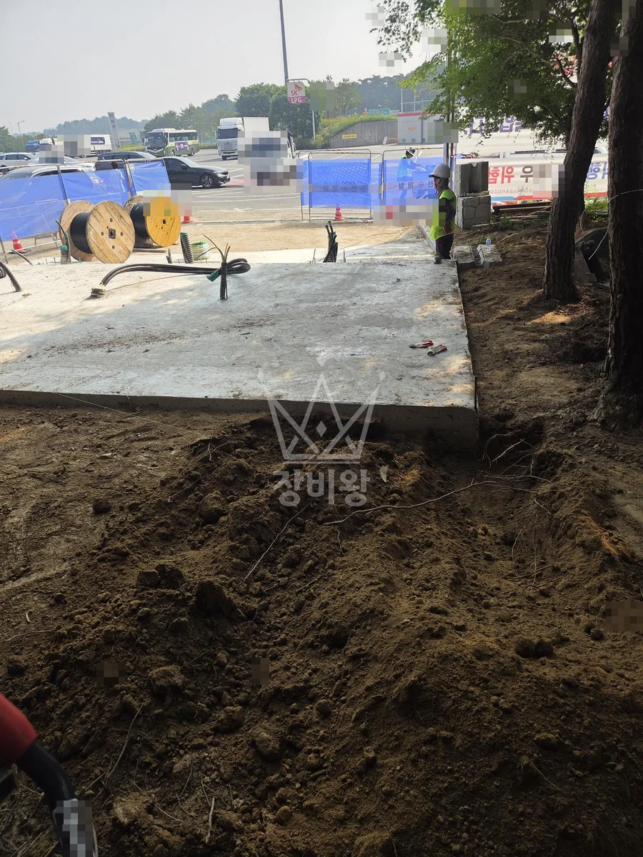 전북 포크레인 터파기 작업 현장