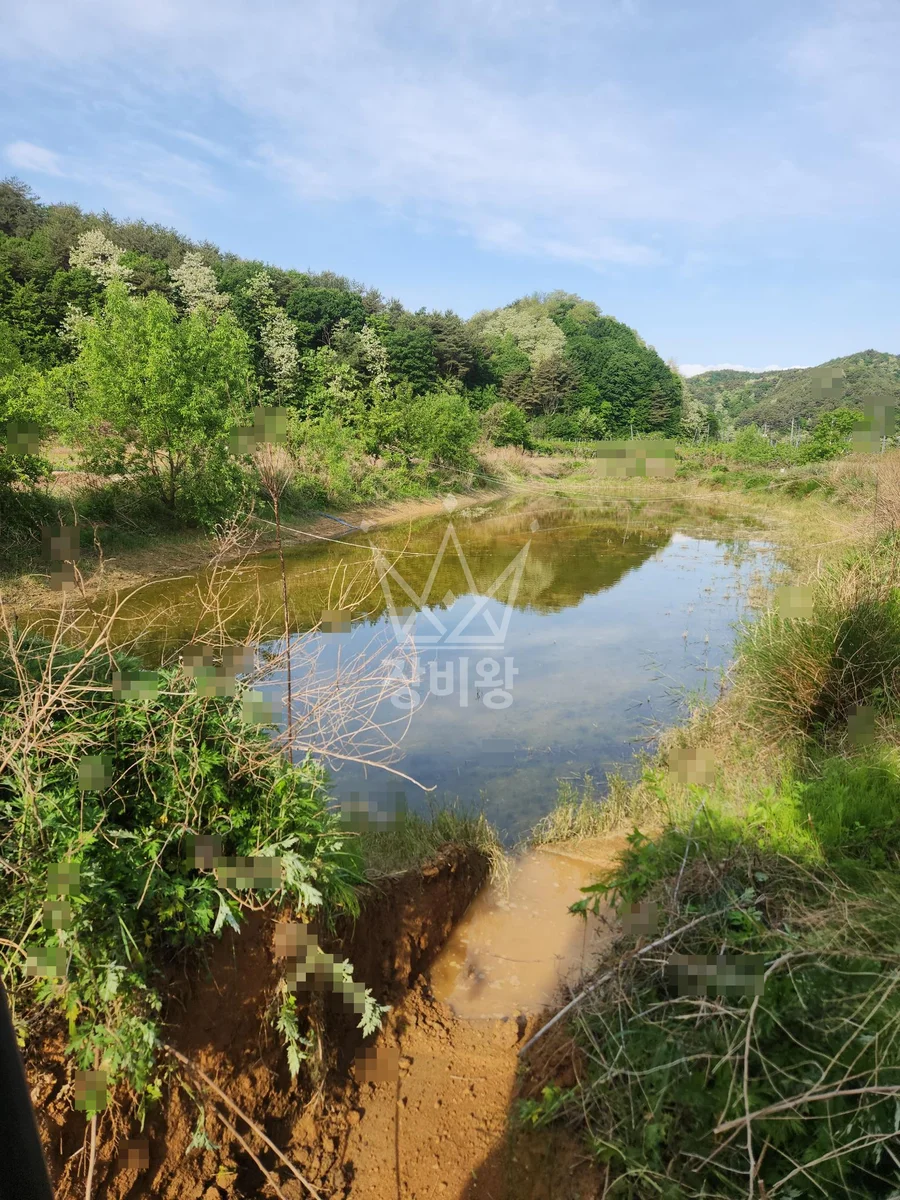 강원 삼척시 포크레인 배관 작업 현장