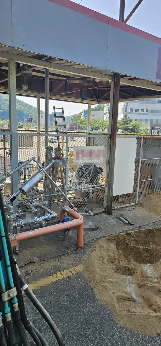 광주 포크레인 기초 작업 현장