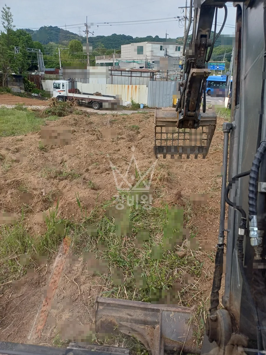 광주 북구 북동 포크레인 정화조 작업 현장